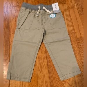 NWT Carters Khaki Pants 18 month functional drawcord